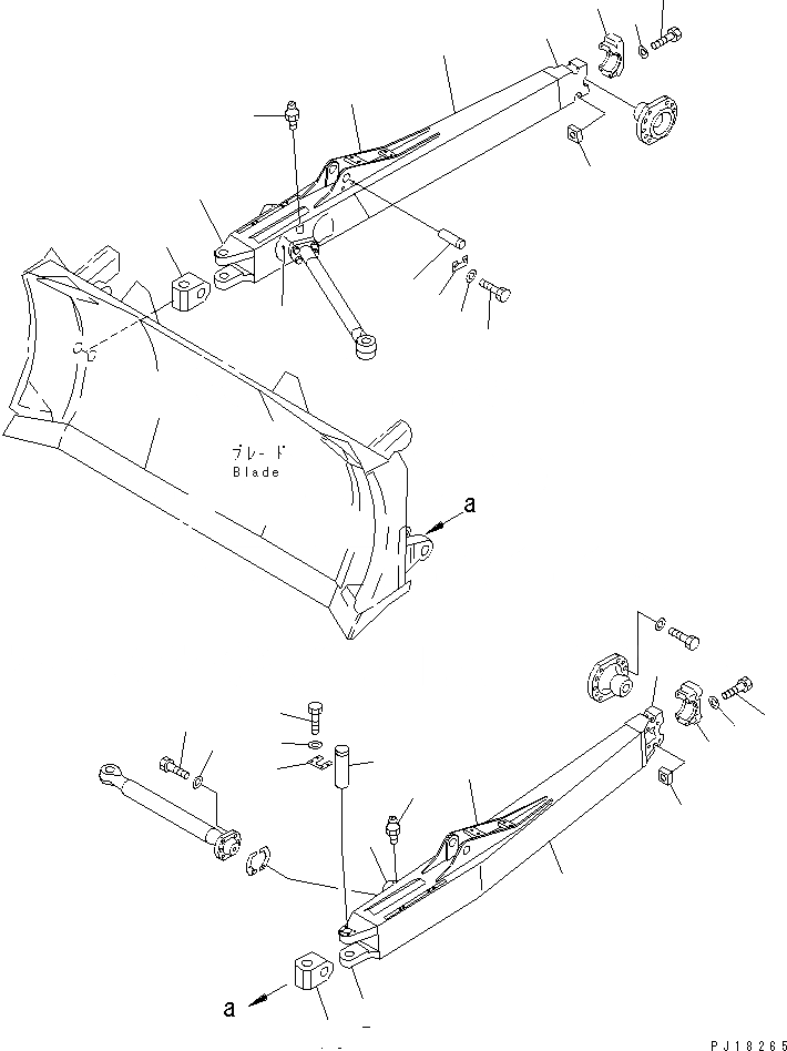 Схема запчастей Komatsu D275A-2 - ПРЯМ. РАМА РАБОЧЕЕ ОБОРУДОВАНИЕ