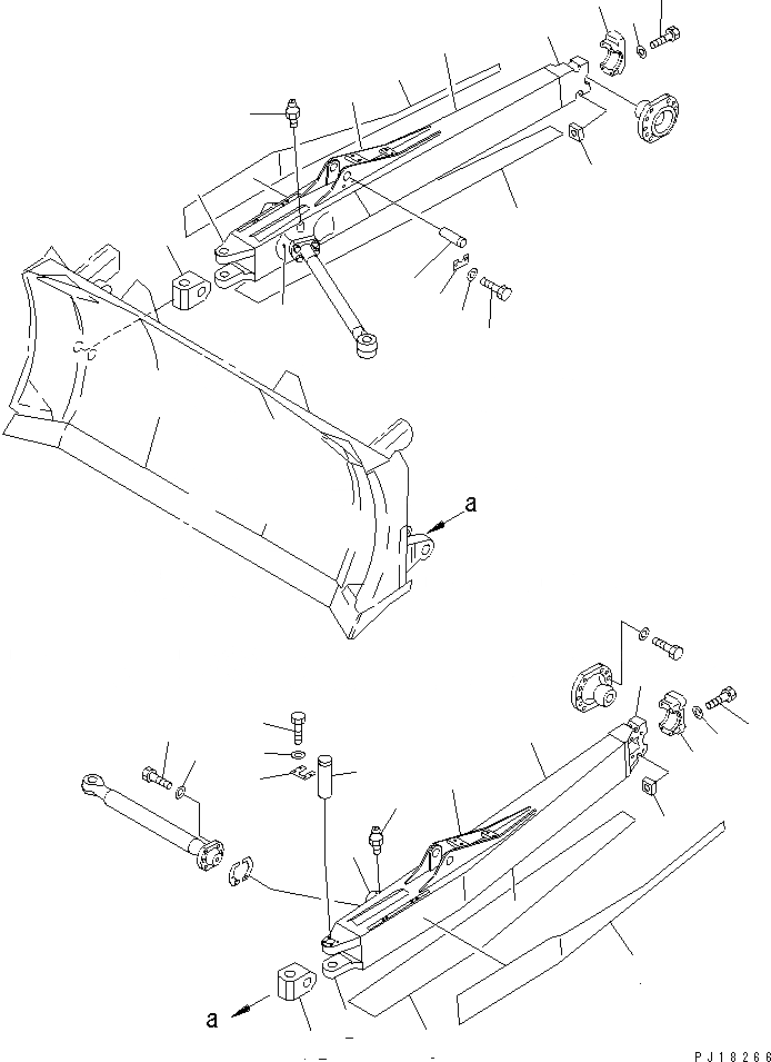 Схема запчастей Komatsu D275A-2 - ПРЯМ. РАМА (УСИЛЕНН.) РАБОЧЕЕ ОБОРУДОВАНИЕ
