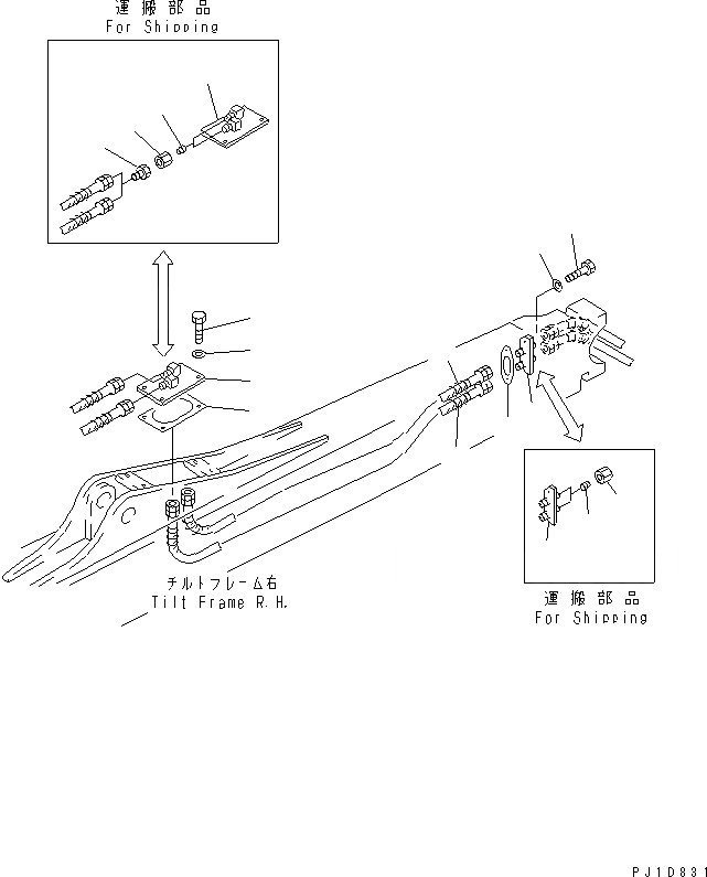 Схема запчастей Komatsu D275A-2 - ПЕРЕКОС. ОТВАЛА ТРУБЫ (ДЛЯ ОТВАЛА С ПЕРЕКОСОМ) РАБОЧЕЕ ОБОРУДОВАНИЕ