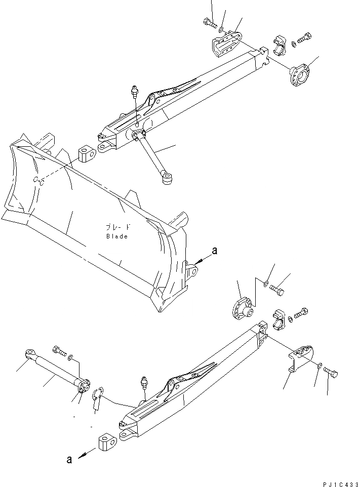 Схема запчастей Komatsu D275A-2 - РУКОЯТЬ И TRUNNION РАБОЧЕЕ ОБОРУДОВАНИЕ