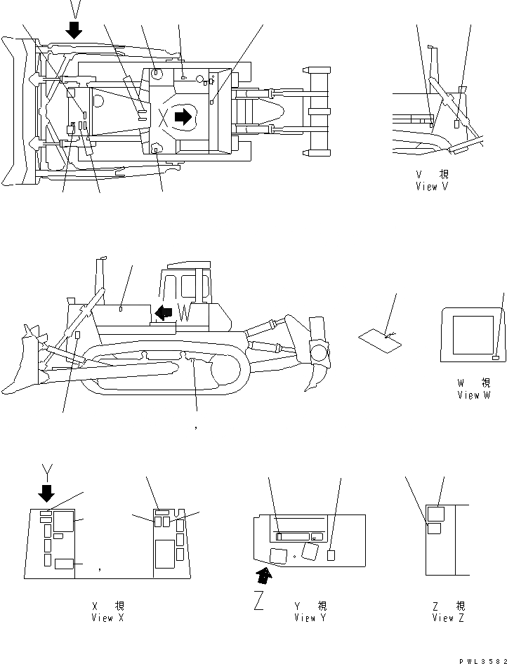 Схема запчастей Komatsu D275A-2 - МАРКИРОВКА (/) (ЯПОН.)(№-) МАРКИРОВКА