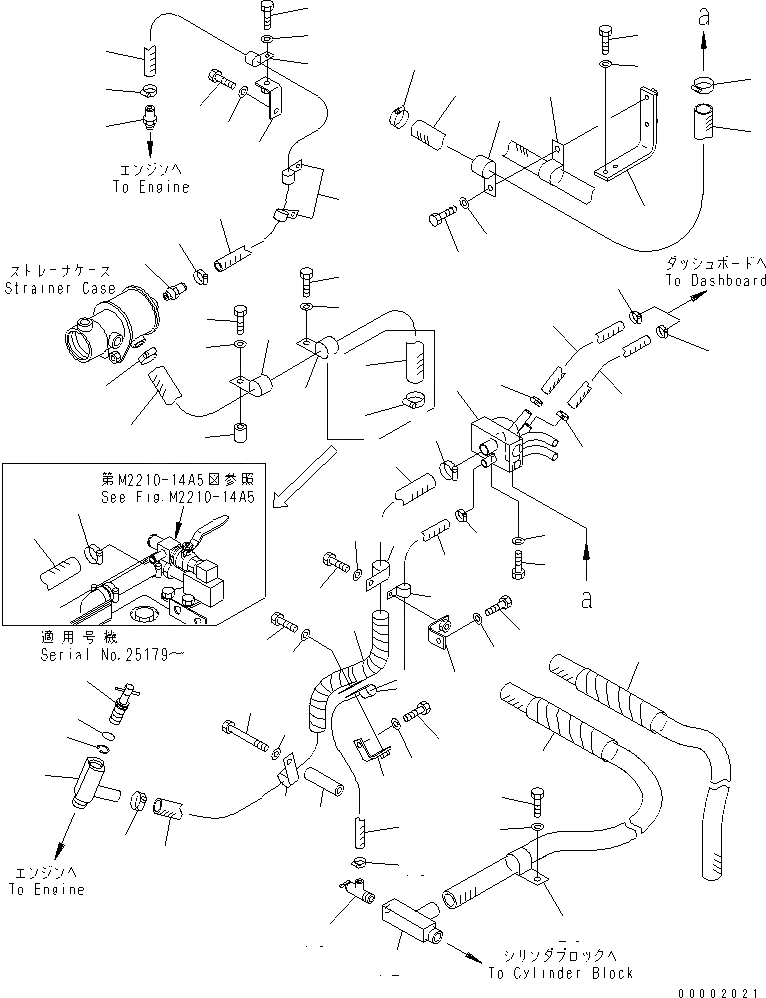Схема запчастей Komatsu D275A-5D - ГИДР. ПРОВОД. ОБОГРЕВАТЕЛЯ (МОРОЗОУСТОЙЧИВ. СПЕЦ-Я) (С WEBASTO ПОДОГРЕВАТЕЛЬ ХЛАДАГЕНТА)(№-7) КОМПОНЕНТЫ ДВИГАТЕЛЯ