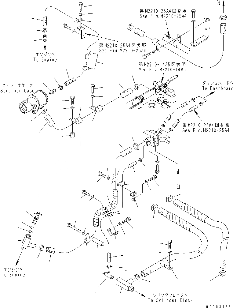 Схема запчастей Komatsu D275A-5D - ГИДР. ПРОВОД. ОБОГРЕВАТЕЛЯ (МОРОЗОУСТОЙЧИВ. СПЕЦ-Я) (С WEBASTO ПОДОГРЕВАТЕЛЬ ХЛАДАГЕНТА)(№7-) КОМПОНЕНТЫ ДВИГАТЕЛЯ