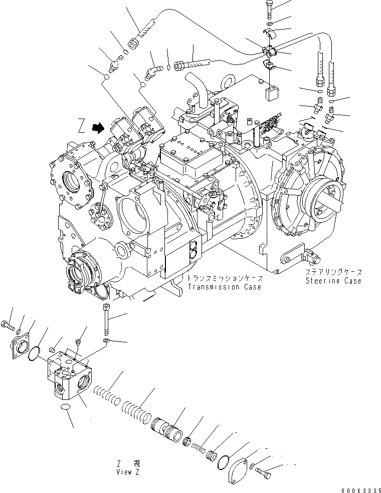 Схема запчастей Komatsu D275A-5D - RELIER КЛАПАН (ФИЛЬТР.) (МОРОЗОУСТОЙЧИВ. СПЕЦ-Я)(№(7)-) СИЛОВАЯ ПЕРЕДАЧА И КОНЕЧНАЯ ПЕРЕДАЧА