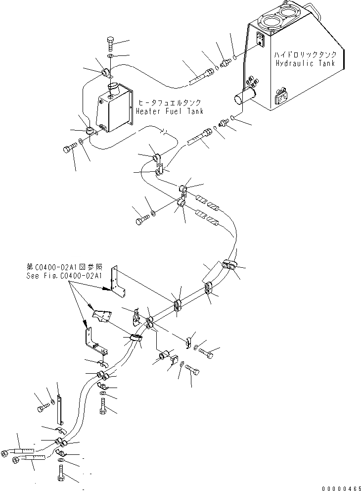 Схема запчастей Komatsu D275A-5D - ВЕНТИЛЯТОР ОХЛАЖДЕНИЯ ПРИВОД ТРУБЫ (ВОЗВРАТ. ТРУБЫ) (МОРОЗОУСТОЙЧИВ. СПЕЦ-Я) (С ПОДОГРЕВАТЕЛЬ ХЛАДАГЕНТА)(№-7) ГИДРАВЛИКА
