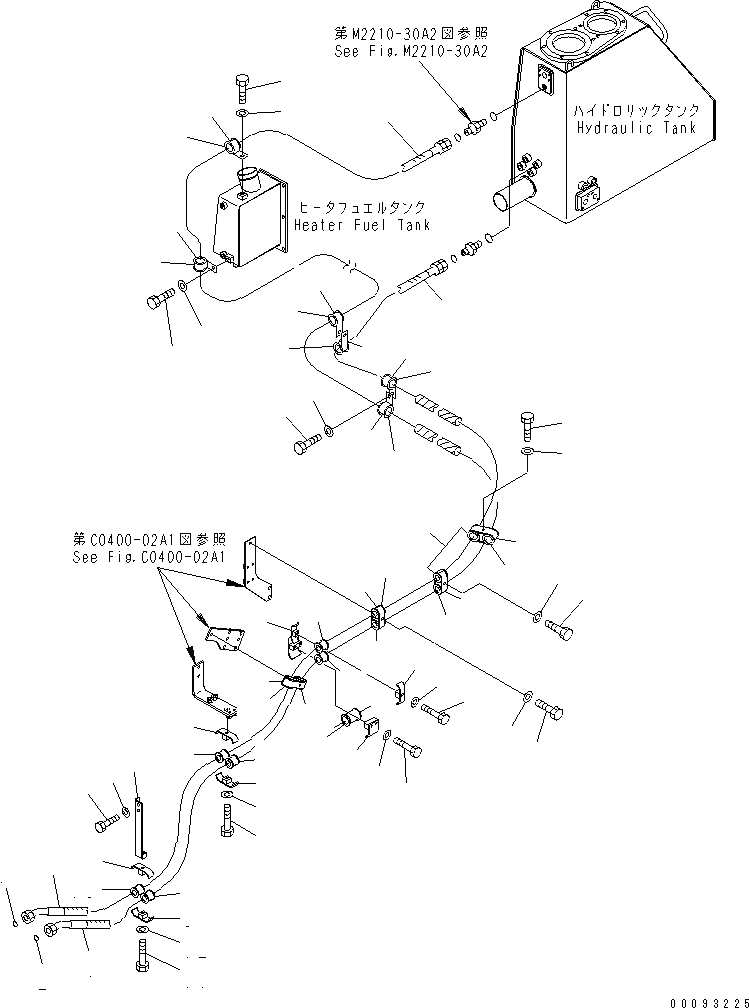 Схема запчастей Komatsu D275A-5D - ВЕНТИЛЯТОР ОХЛАЖДЕНИЯ ПРИВОД ТРУБЫ (ВОЗВРАТ. ТРУБЫ) (МОРОЗОУСТОЙЧИВ. СПЕЦ-Я) (С ПОДОГРЕВАТЕЛЬ ХЛАДАГЕНТА)(№7-) ГИДРАВЛИКА