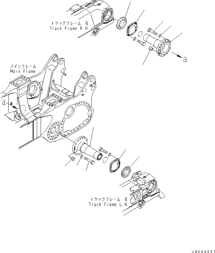 Схема запчастей Komatsu D275A-5D - ПОВОРОТН. ШКВОРЕНЬ (МОРОЗОУСТОЙЧИВ. СПЕЦ-Я)(№-) ОСНОВН. РАМА И КОМПОНЕНТЫ