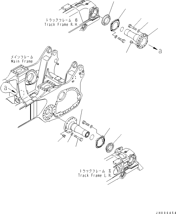 Схема запчастей Komatsu D275A-5D - ПОВОРОТН. ШКВОРЕНЬ (МОРОЗОУСТОЙЧИВ. СПЕЦ-Я)(№-) ОСНОВН. РАМА И КОМПОНЕНТЫ