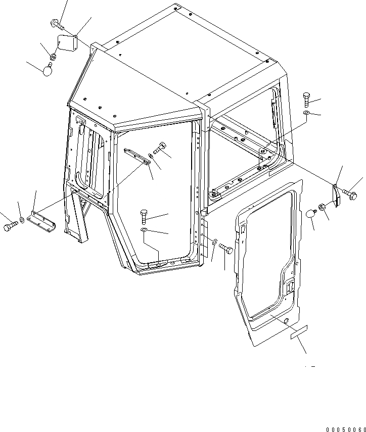 Схема запчастей Komatsu D275A-5D - КАБИНА КРЕПЛЕНИЕ И ФИКСАТОР ДВЕРИ (МОРОЗОУСТОЙЧИВ. СПЕЦ-Я) КАБИНА ОПЕРАТОРА И СИСТЕМА УПРАВЛЕНИЯ