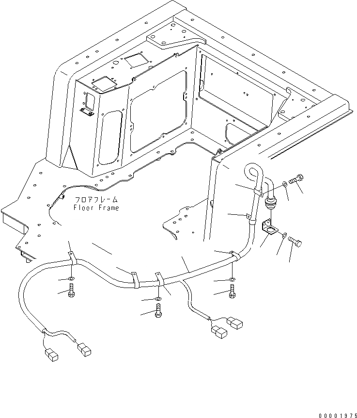 Схема запчастей Komatsu D275A-5D - ОСНОВН. КОНСТРУКЦИЯ ЭЛЕКТРОПРОВОДКА (ДВИГАТЕЛЬ) (МОРОЗОУСТОЙЧИВ. СПЕЦ-Я) (С КОНДИЦИОНЕРОМ) КАБИНА ОПЕРАТОРА И СИСТЕМА УПРАВЛЕНИЯ