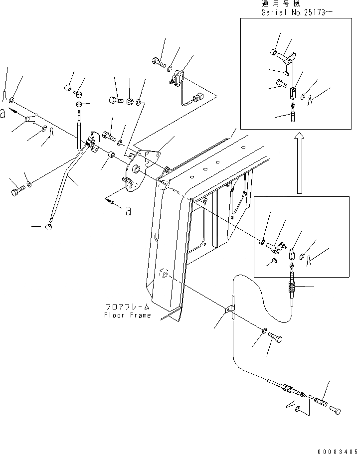 Схема запчастей Komatsu D275A-5D - РЫЧАГ УПРАВЛ-Я ТОРМОЗОМE (МОРОЗОУСТОЙЧИВ. СПЕЦ-Я)(№-78) КАБИНА ОПЕРАТОРА И СИСТЕМА УПРАВЛЕНИЯ