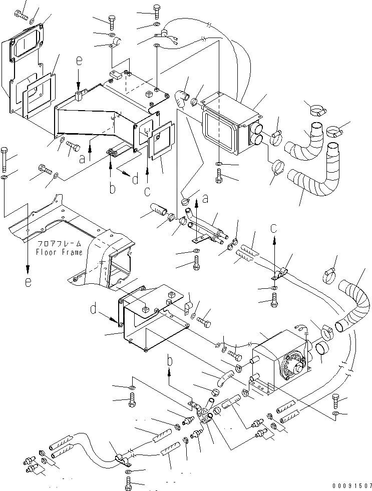 Схема запчастей Komatsu D275A-5D - ДОПОЛН. ОБОГРЕВАТ ТРУБЫ (МОРОЗОУСТОЙЧИВ. СПЕЦ-Я)(№8-) КАБИНА ОПЕРАТОРА И СИСТЕМА УПРАВЛЕНИЯ