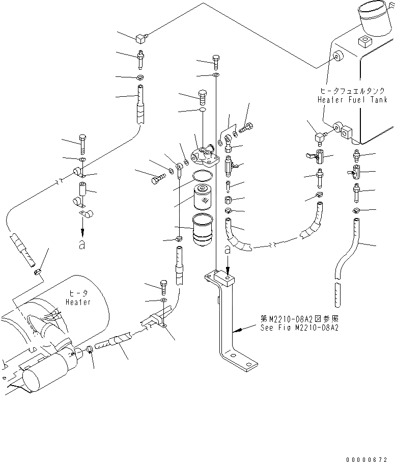 Схема запчастей Komatsu D275A-5D - ОБОГРЕВАТЕЛЬ. ТОПЛИВОПРОВОД. (МОРОЗОУСТОЙЧИВ. СПЕЦ-Я) ЧАСТИ КОРПУСА