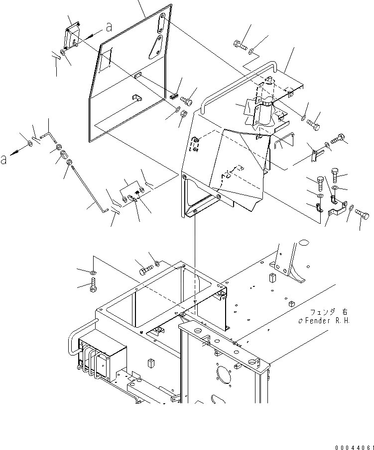 Схема запчастей Komatsu D275A-5D - КРЫШКА КРЫЛА (/)(№-) ЧАСТИ КОРПУСА