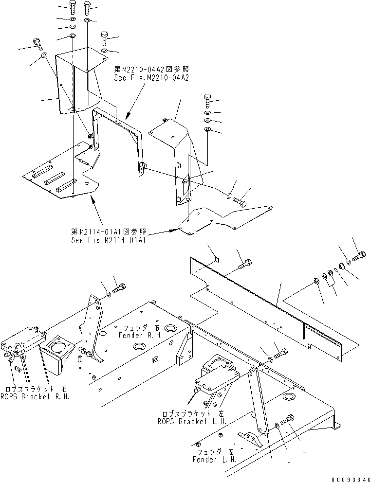 Схема запчастей Komatsu D275A-5D - КРЫЛО КОМПОНЕНТЫ (МОРОЗОУСТОЙЧИВ. СПЕЦ-Я)(№-) ЧАСТИ КОРПУСА