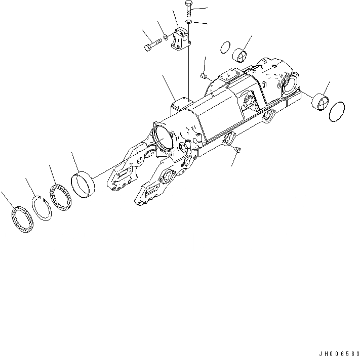 Схема запчастей Komatsu D275A-5D - ГУСЕНИЧНАЯ РАМА (ПРАВ.) (ПОЛН. ЗАЩИТА КАТКОВ) (МОРОЗОУСТОЙЧИВ. СПЕЦ-Я)(№-) ХОДОВАЯ
