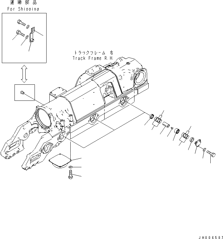 Схема запчастей Komatsu D275A-5D - ГУСЕНИЧНАЯ РАМА (CARTRIGE ПАЛЕЦ И SHIPПАЛЕЦG ЧАСТИ) (ПРАВ.) (ПОЛН. ЗАЩИТА КАТКОВ) (МОРОЗОУСТОЙЧИВ. СПЕЦ-Я)(№-) ХОДОВАЯ