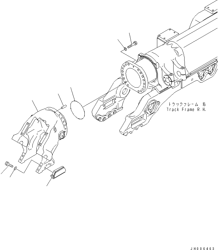 Схема запчастей Komatsu D275A-5D - ГУСЕНИЧНАЯ РАМА (ВИЛКА ЛЕНИВЦА) (ПРАВ.) (МОРОЗОУСТОЙЧИВ. СПЕЦ-Я)(№-) ХОДОВАЯ
