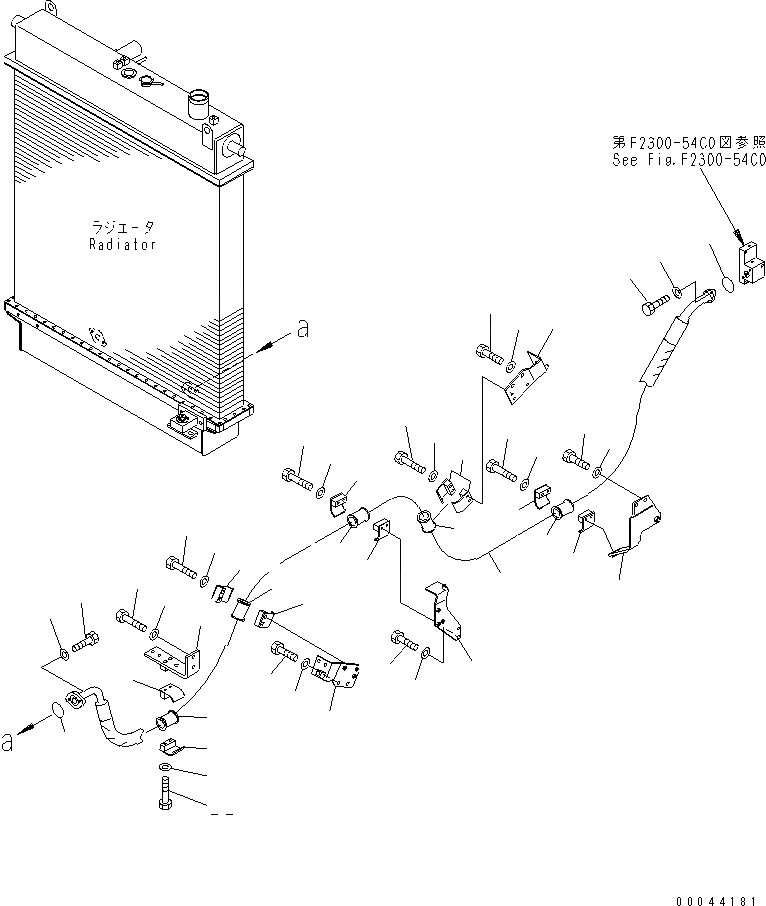 Схема запчастей Komatsu D275A-5R - ЛИНИЯ МАСЛООХЛАДИТЕЛЯ(L.H)(№-) СИСТЕМА ОХЛАЖДЕНИЯ