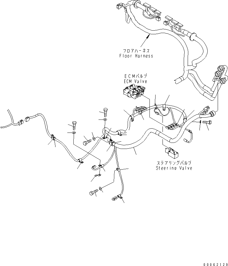 Схема запчастей Komatsu D275A-5R - ЭЛЕКТРОПРОВОДКА (СИЛОВАЯ ЛИНИЯ)(№-) СИЛОВАЯ ПЕРЕДАЧА И КОНЕЧНАЯ ПЕРЕДАЧА