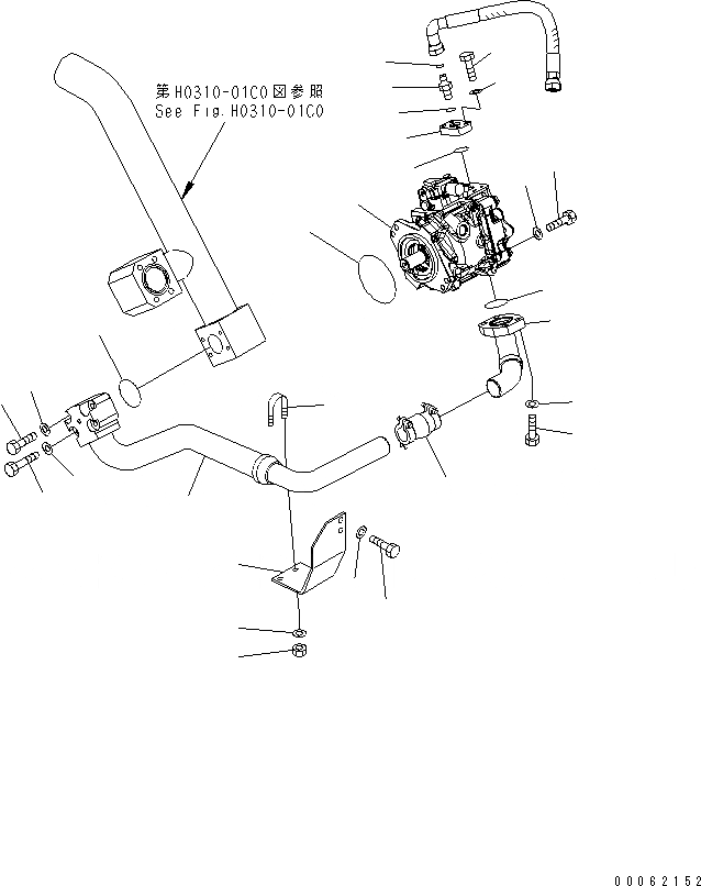 Схема запчастей Komatsu D275A-5R - ПРИВОД ВЕНТИЛЯТОРА ЛИНИЯ (НАСОС И КЛАПАН)(№-) ГИДРАВЛИКА