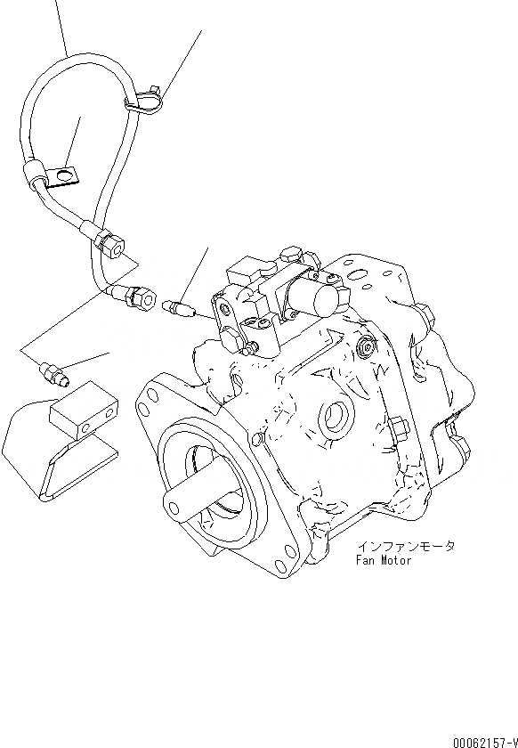 Схема запчастей Komatsu D275A-5R - ПРИВОД ВЕНТИЛЯТОРА ЛИНИЯ (НАСОС ВЕНТИЛЯТОРА ВОЗДУШН. ВЕНТИЛЯЦИЯ)(№-) ГИДРАВЛИКА