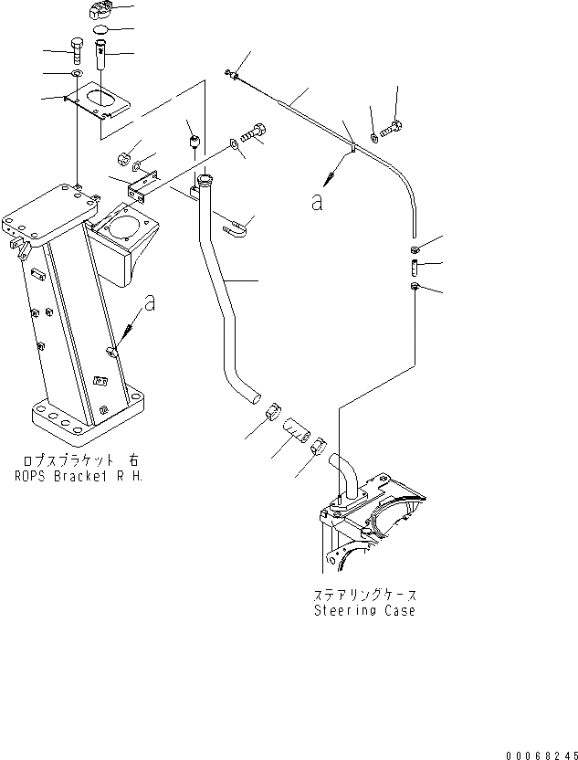 Схема запчастей Komatsu D275A-5R - СИЛОВАЯ ЛИНИЯ GAUGE ТРУБЫ(№-) ОСНОВН. РАМА И КОМПОНЕНТЫ