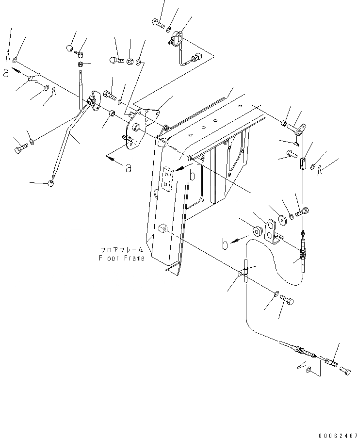 Схема запчастей Komatsu D275A-5R - ОСНОВН. КОНСТРУКЦИЯ (КОНТРОЛЬ ХОДА) (ТОРМОЗ. РЫЧАГ)(№-) КАБИНА ОПЕРАТОРА И СИСТЕМА УПРАВЛЕНИЯ