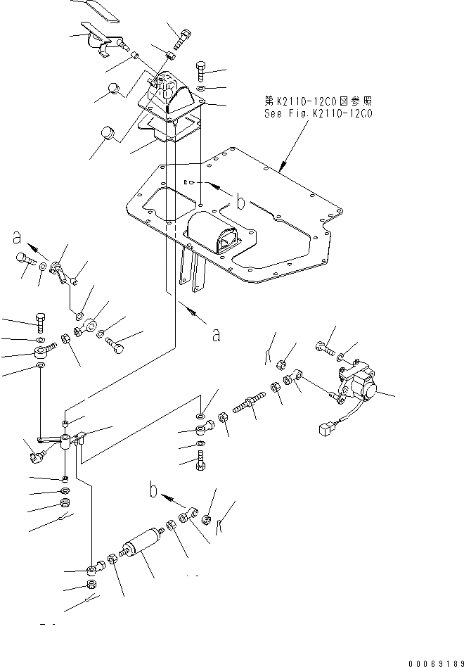 Схема запчастей Komatsu D275A-5R - ОСНОВН. КОНСТРУКЦИЯ (КОНТРОЛЬ ХОДА) (ПЕДАЛЬ ЗАМЕДЛИТЕЛЯ ОБОРОТОВ)(№-) КАБИНА ОПЕРАТОРА И СИСТЕМА УПРАВЛЕНИЯ