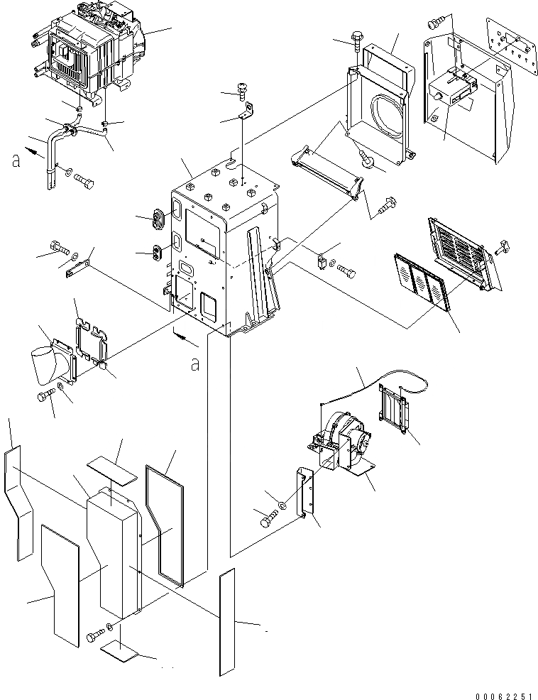 Схема запчастей Komatsu D275A-5R - ПРИБОРНАЯ ПАНЕЛЬ (БЛОК КОНДИЦ. ВОЗДУХА И КОРПУС)(№-) КАБИНА ОПЕРАТОРА И СИСТЕМА УПРАВЛЕНИЯ