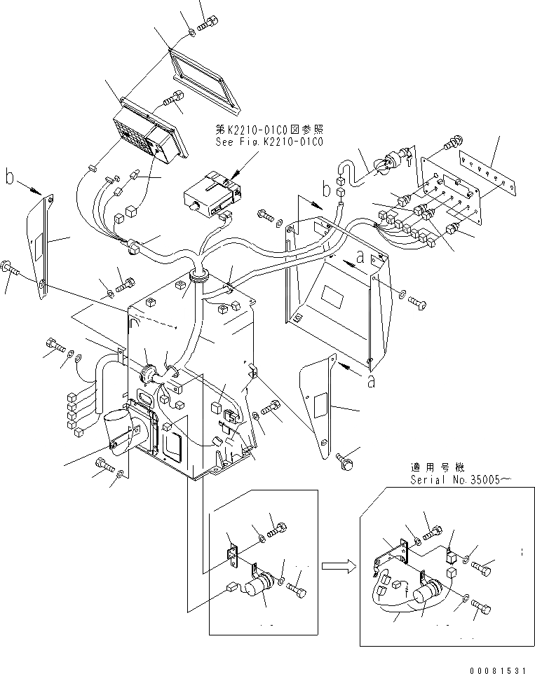 Схема запчастей Komatsu D275A-5R - ПРИБОРНАЯ ПАНЕЛЬ (ПАНЕЛЬ BOARD И ДРУГОЕ ЧАСТИ)(№-) КАБИНА ОПЕРАТОРА И СИСТЕМА УПРАВЛЕНИЯ
