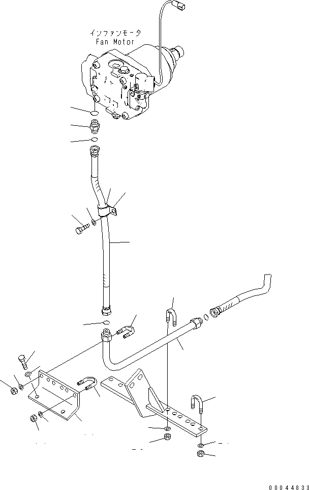 Схема запчастей Komatsu D275A-5R - ЗАЩИТА РАДИАТОРА (МОТОР ВЕНТИЛЯТОРА ЛИНИЯ) (/)(№-) ЧАСТИ КОРПУСА