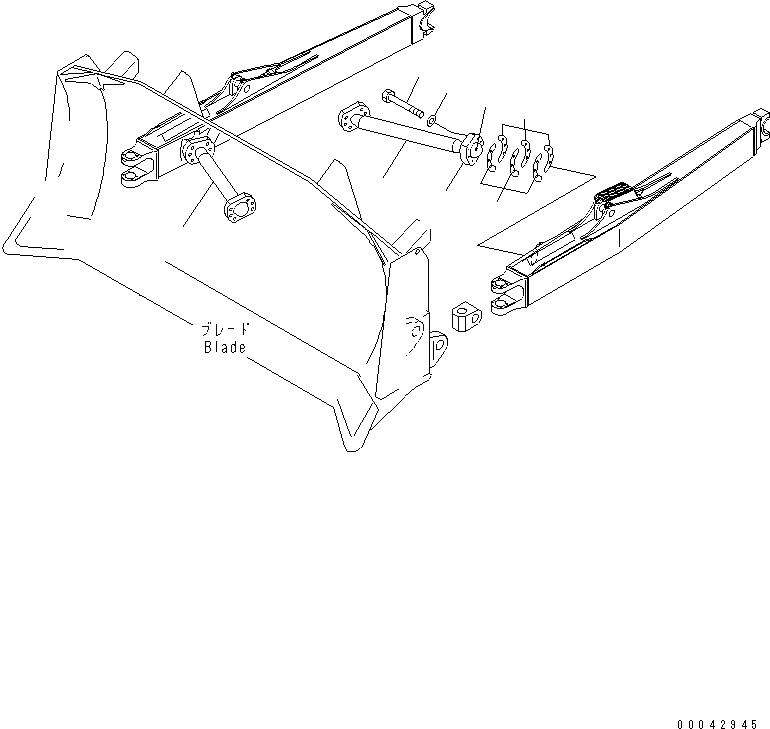 Схема запчастей Komatsu D275A-5R - DOZER РАМА (РУКОЯТЬ)(№-) РАБОЧЕЕ ОБОРУДОВАНИЕ