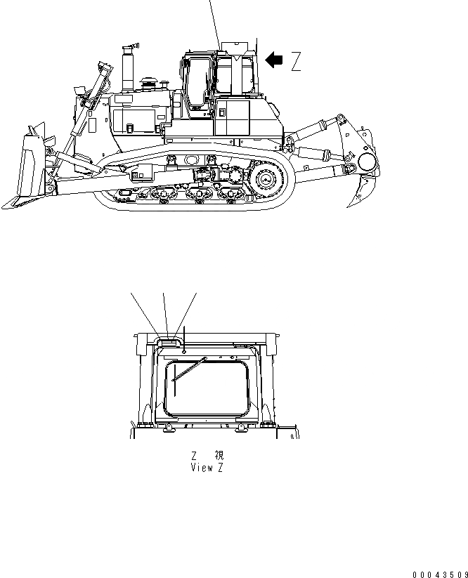 Схема запчастей Komatsu D275A-5R - МАРКИРОВКА (ИСПАНИЯ/ЕС) (ДЛЯ R.O.P.S.)(№-) МАРКИРОВКА