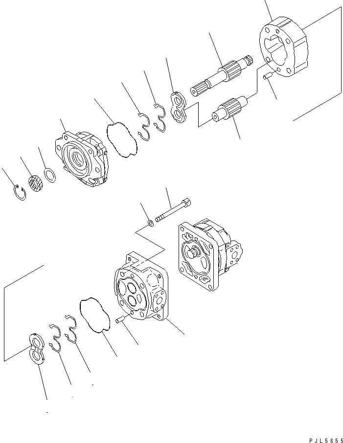 Схема запчастей Komatsu D275A-5R - ГИДР. НАСОС. (СИЛОВАЯ ПЕРЕДАЧА) (/)(№-) ОСНОВН. КОМПОНЕНТЫ И РЕМКОМПЛЕКТЫ