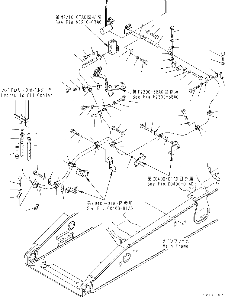 Схема запчастей Komatsu D275A-5 - ЛИНИИ МАСЛООХЛАДИТЕЛЯ СИСТЕМА ОХЛАЖДЕНИЯ