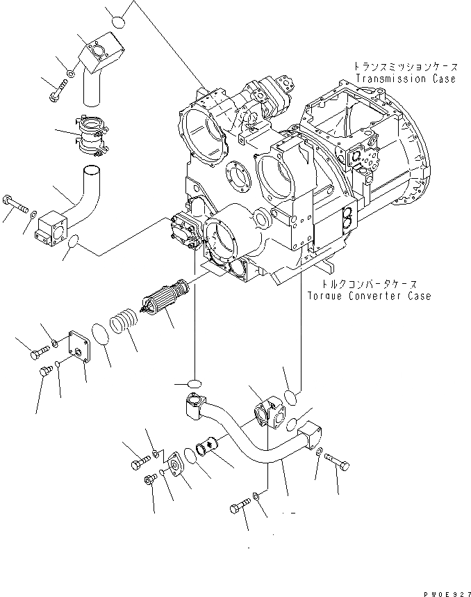 Схема запчастей Komatsu D275A-5 - СИЛОВАЯ ПЕРЕДАЧА (СИЛОВАЯ ЛИНИЯ (ВСАСЫВ.)) СИЛОВАЯ ПЕРЕДАЧА И КОНЕЧНАЯ ПЕРЕДАЧА