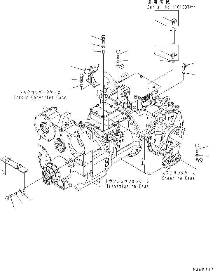 Схема запчастей Komatsu D275A-5 - СИЛОВАЯ ПЕРЕДАЧА (ТРУБЫ И КОРПУС) СИЛОВАЯ ПЕРЕДАЧА И КОНЕЧНАЯ ПЕРЕДАЧА