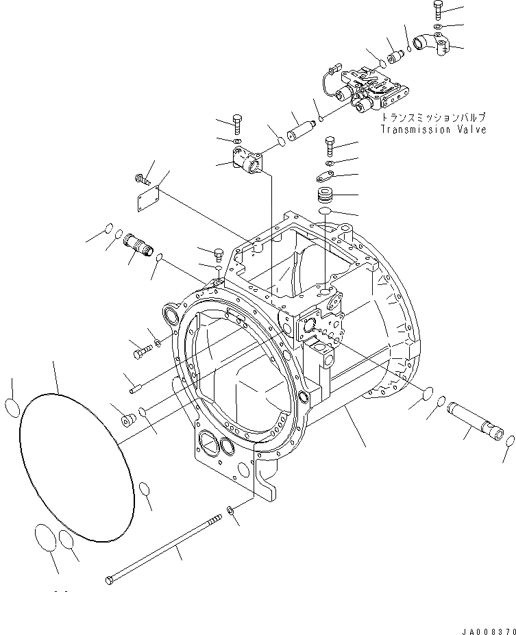 Схема запчастей Komatsu D275A-5 - ТРАНСМИССИЯ (КОРПУС)(№()-) СИЛОВАЯ ПЕРЕДАЧА И КОНЕЧНАЯ ПЕРЕДАЧА
