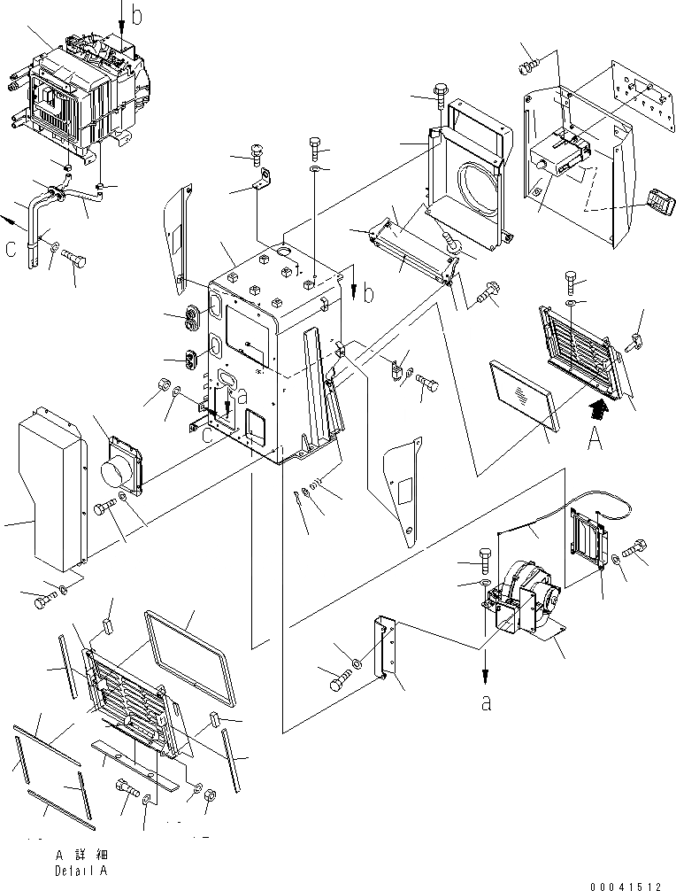 Схема запчастей Komatsu D275A-5 - ПРИБОРНАЯ ПАНЕЛЬ (С КОНДИЦИОНЕРОМ) (/) КАБИНА ОПЕРАТОРА И СИСТЕМА УПРАВЛЕНИЯ