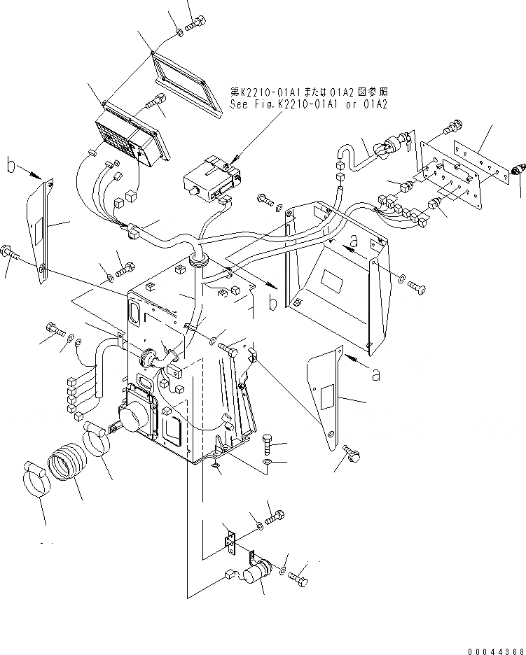 Схема запчастей Komatsu D275A-5 - ПРИБОРНАЯ ПАНЕЛЬ (С КОНТРОЛЕМ ПРОСКАЛЬЗ-Я ГУСЕНИЦ И ДОПОЛН. ОБОГРЕВАТ) КАБИНА ОПЕРАТОРА И СИСТЕМА УПРАВЛЕНИЯ