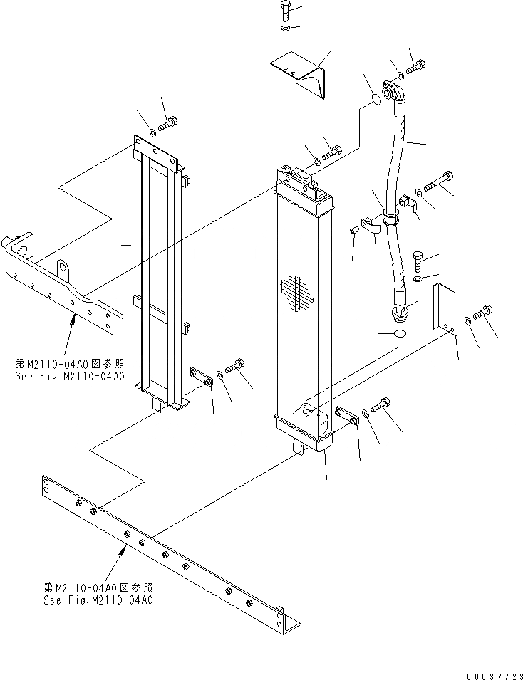 Схема запчастей Komatsu D275A-5 - МАСЛООХЛАДИТЕЛЬ (БЕЗ КОНДИЦ. ВОЗДУХА) (ДЛЯ HEAVY ТИП) ЧАСТИ КОРПУСА
