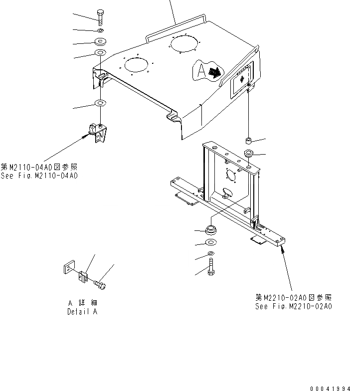 Схема запчастей Komatsu D275A-5 - КАПОТ (С ДОПОЛН. ТОПЛИВН. ФИЛЬТР.) (БЕЗ БОКОВ. КРЫШКА) ЧАСТИ КОРПУСА