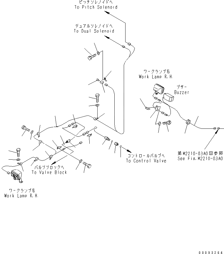 Схема запчастей Komatsu D275A-5 - КРЫЛО ЭЛЕКТРОПРОВОДКА (ПРАВ.) ЧАСТИ КОРПУСА