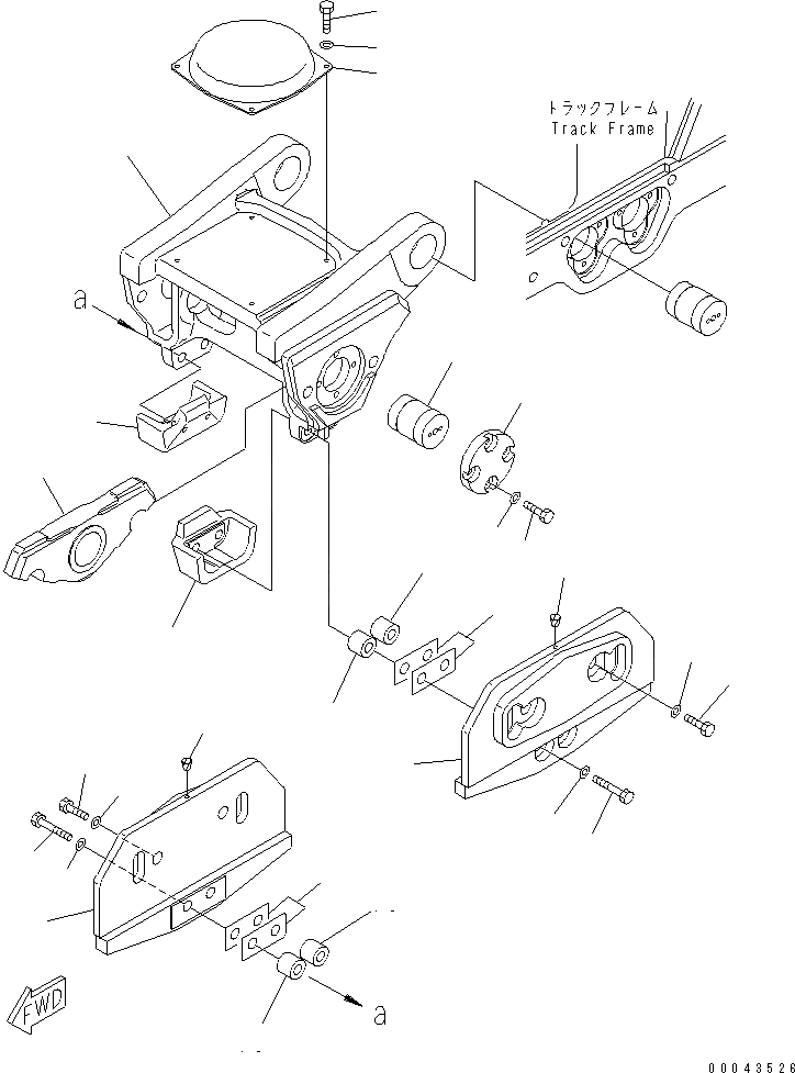 Схема запчастей Komatsu D275A-5 - ТЕЛЕЖКА (ПРАВ.) (ПОЛН. ЗАЩИТА КАТКОВ) ХОДОВАЯ
