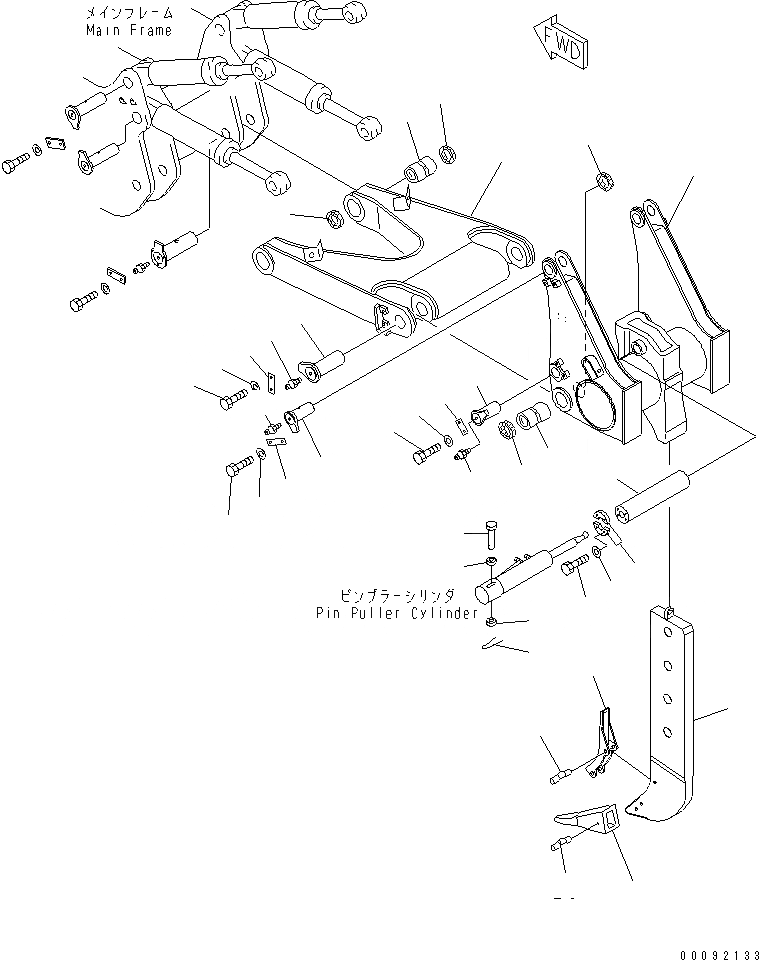 Схема запчастей Komatsu D275A-5 - РЫХЛИТЕЛЬ (ДЛЯ ГИГАНТСК. РЫХЛИТ) (БЕЗ ТОЛКАЮЩ. БЛОК)(№-) РАБОЧЕЕ ОБОРУДОВАНИЕ