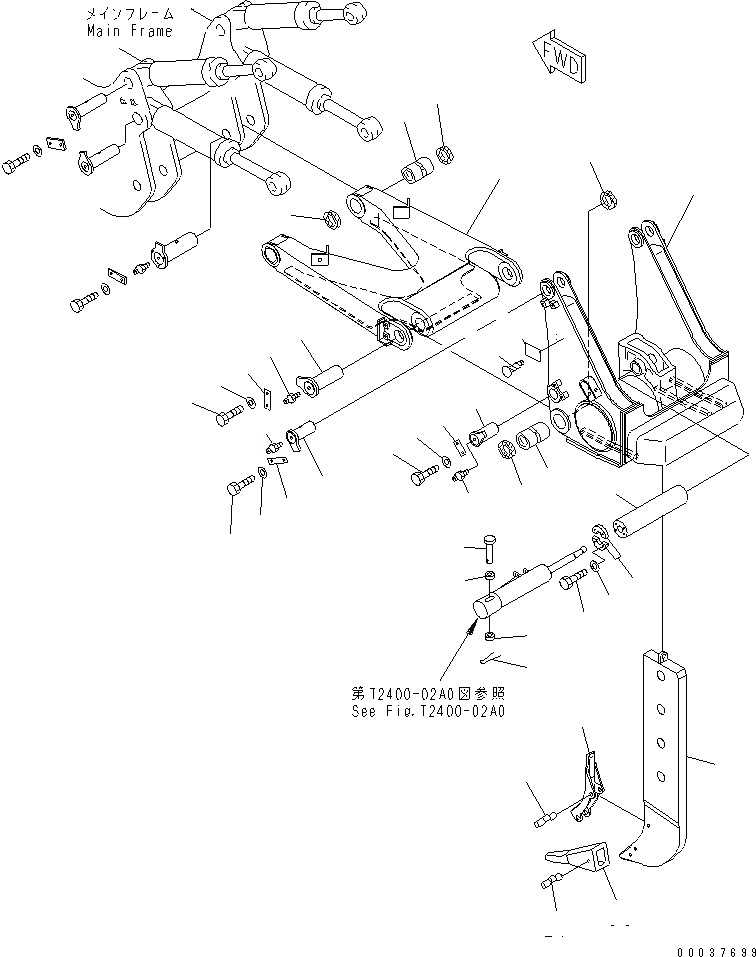 Схема запчастей Komatsu D275A-5 - РЫХЛИТЕЛЬ (ДЛЯ ГИГАНТСК. РЫХЛИТ) (С ТОЛКАЮЩ. БЛОК) (HEAVY-ТИП) (ДЛЯ АРАБСК. ЭМИРАТОВ) РАБОЧЕЕ ОБОРУДОВАНИЕ