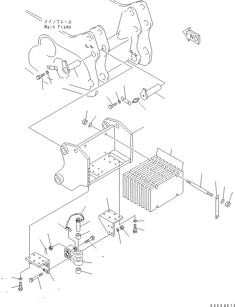 Схема запчастей Komatsu D275A-5 - ПРОТИВОВЕС РАБОЧЕЕ ОБОРУДОВАНИЕ