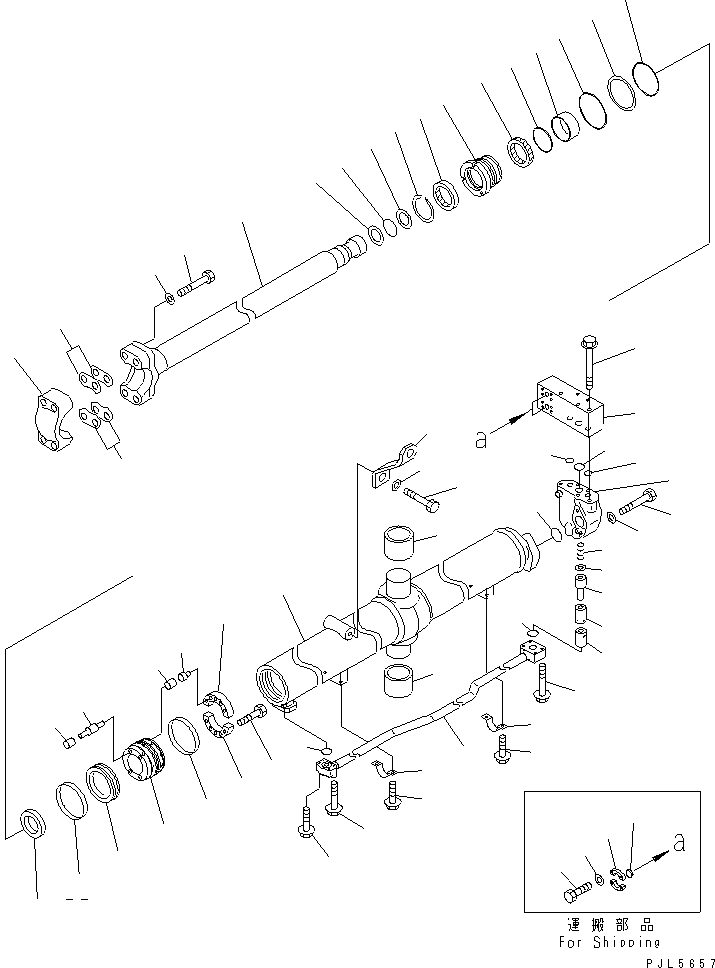 Схема запчастей Komatsu D275A-5 - ЦИЛИНДР ПОДЪЕМА ОТВАЛА ОСНОВН. КОМПОНЕНТЫ И РЕМКОМПЛЕКТЫ