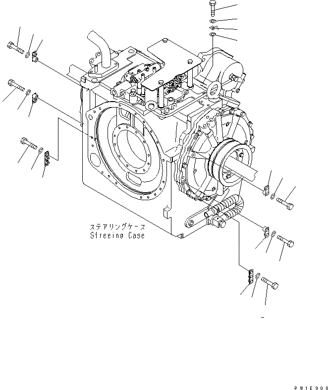 Схема запчастей Komatsu D275AX-5 - ОБОГРЕВАТЕЛЬ.  (МОРОЗОУСТОЙЧИВ. СПЕЦ-Я (A) СПЕЦ-Я.) СИЛОВАЯ ПЕРЕДАЧА И КОНЕЧНАЯ ПЕРЕДАЧА